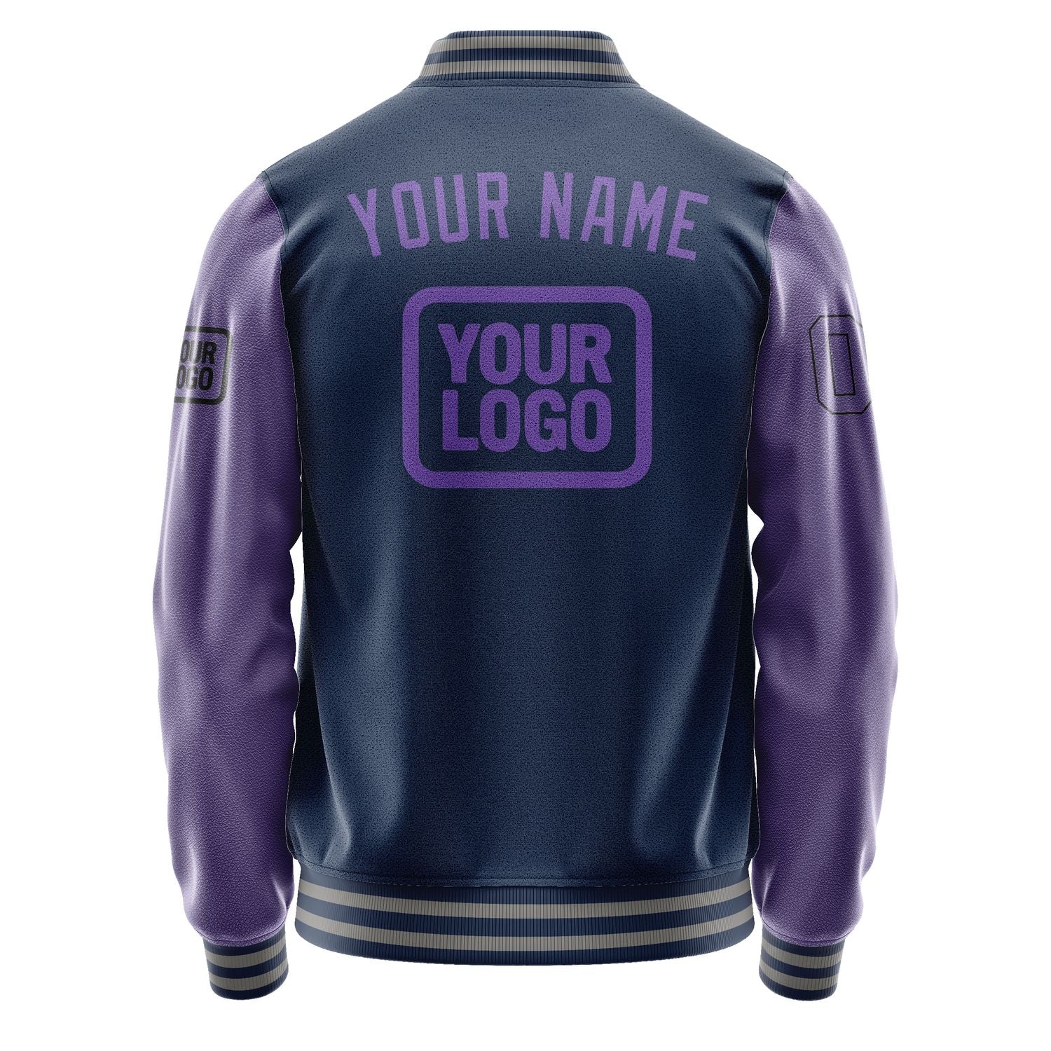 Maßgeschneidertes Marineblau Lavendel Jacke JA101023100417232317
