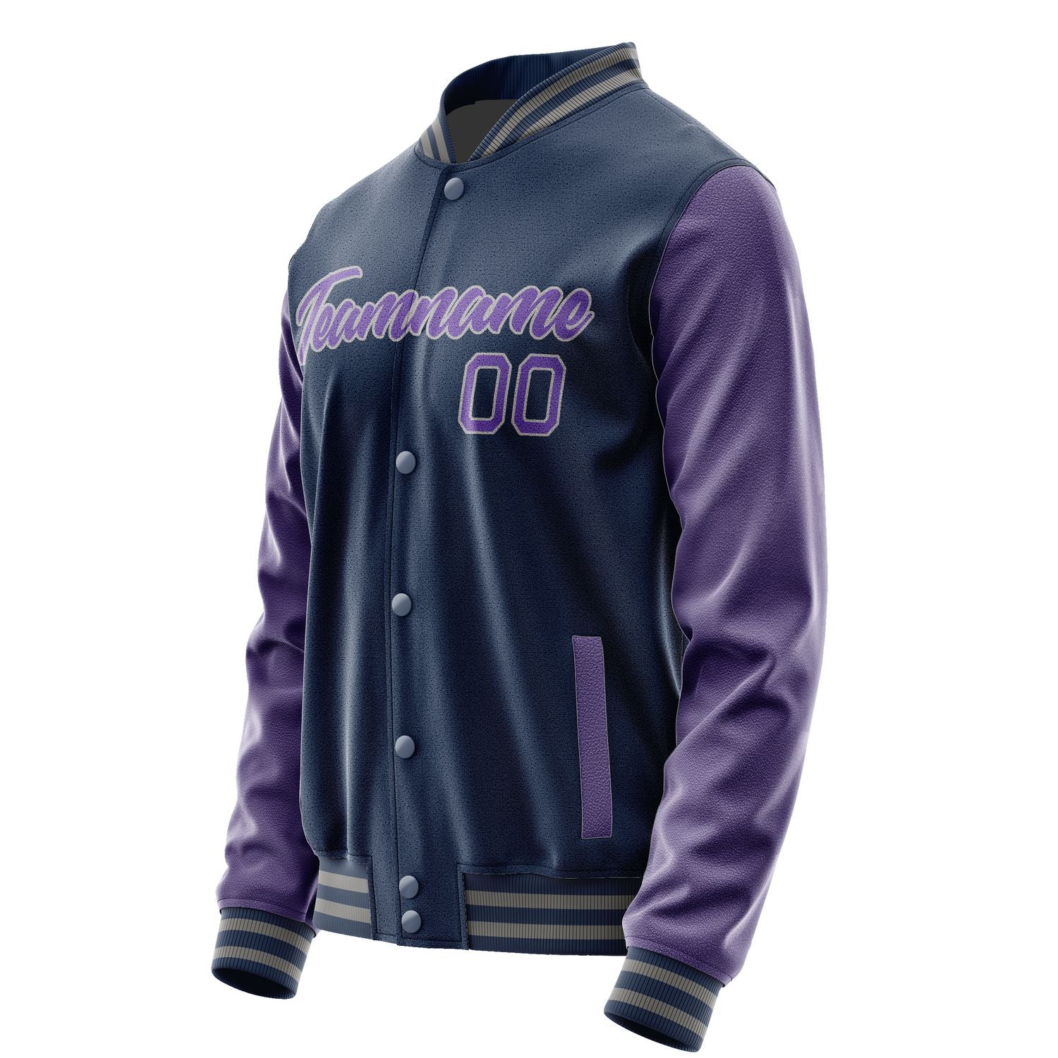 Maßgeschneidertes Marineblau Lavendel Jacke Ja1010231004B20423
