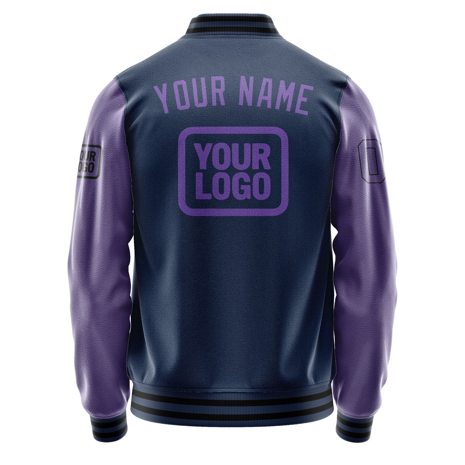 Maßgeschneidertes Marineblau Lavendel Jacke JA101023101717232317
