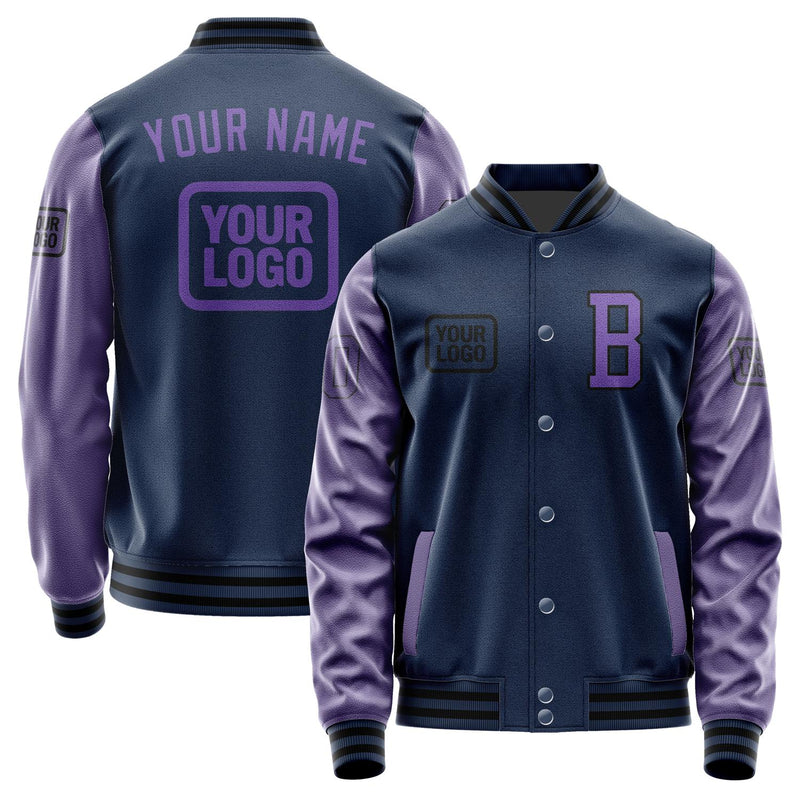 Maßgeschneidertes Marineblau Lavendel Jacke JA101023101717232317