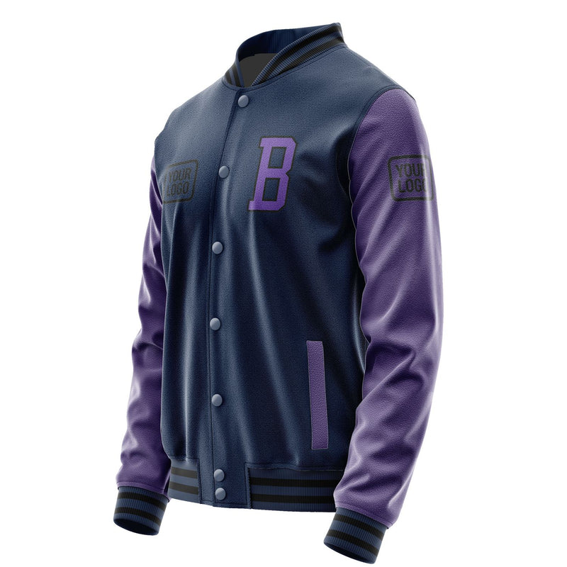 Maßgeschneidertes Marineblau Lavendel Jacke JA101023101717232317
