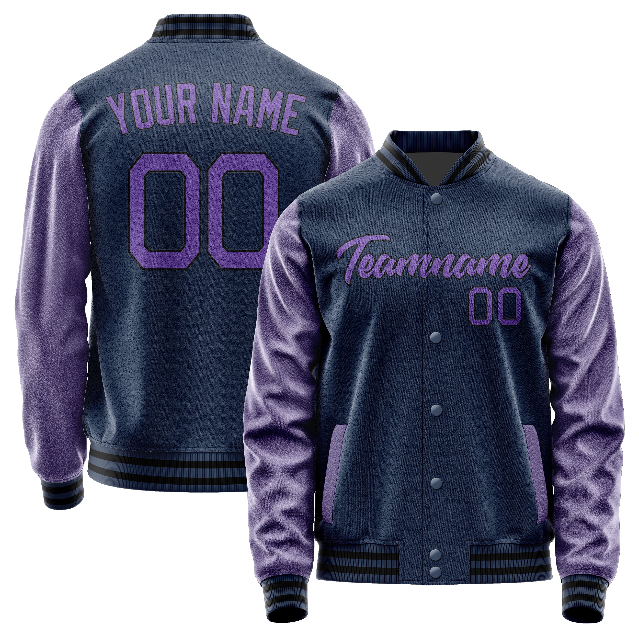 Maßgeschneidertes Marineblau Lavendel Jacke Ja1010231017B21723