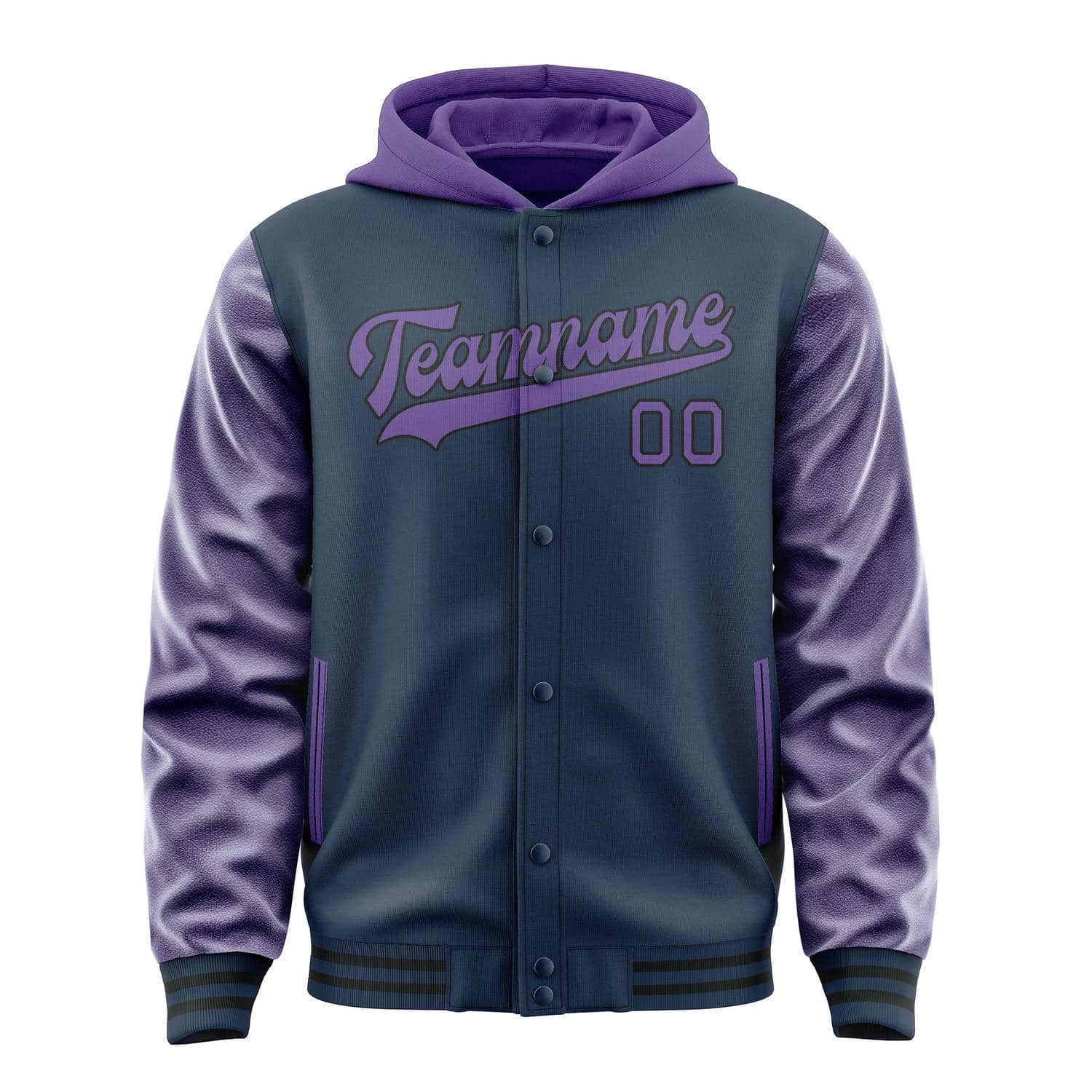 Maßgeschneidertes Marineblau Lavendel Jacke