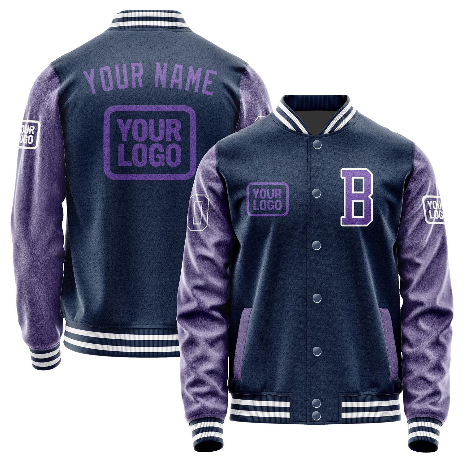 Maßgeschneidertes Marineblau Lavendel Jacke JA101023101818232318