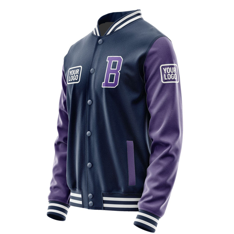 Maßgeschneidertes Marineblau Lavendel Jacke JA101023101818232318