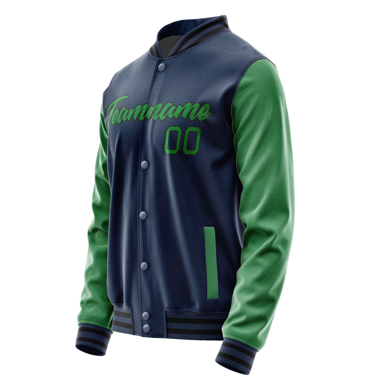Maßgeschneidertes Marineblau Smaragdgrün Jacke Ja1010241017B21724