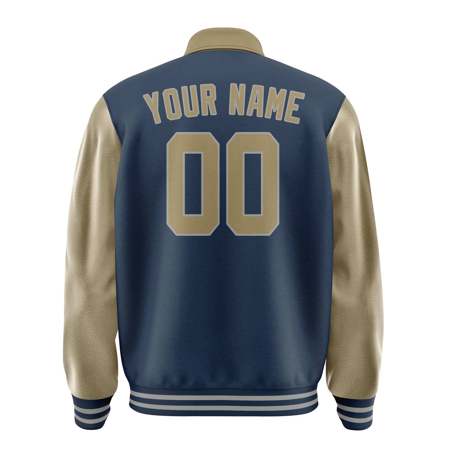 Maßgeschneidertes Marineblau Hellkhaki Jacke