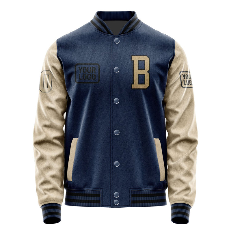 Maßgeschneidertes Marineblau Hellkhaki Jacke JA101025101717252517