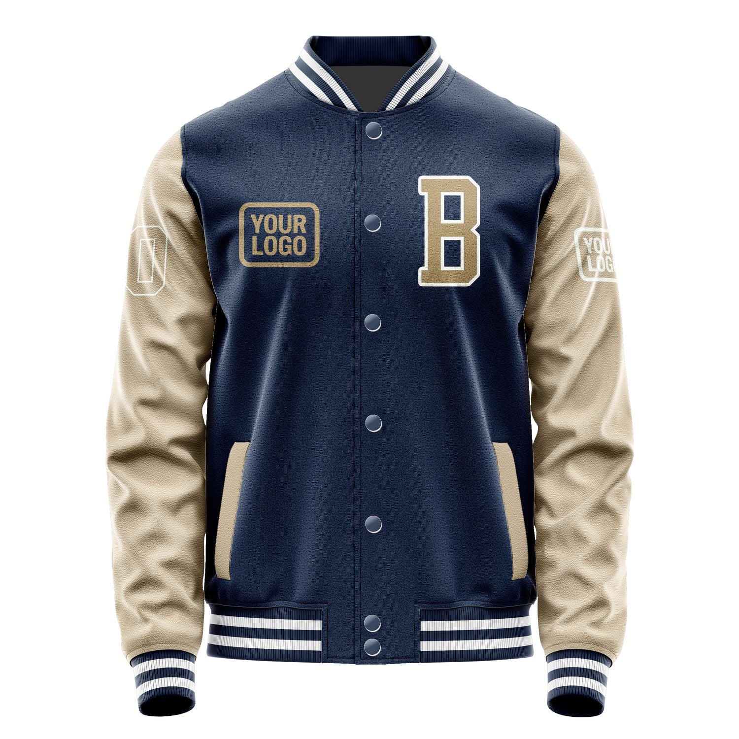 Maßgeschneidertes Marineblau Hellkhaki Jacke JA101025101818252518