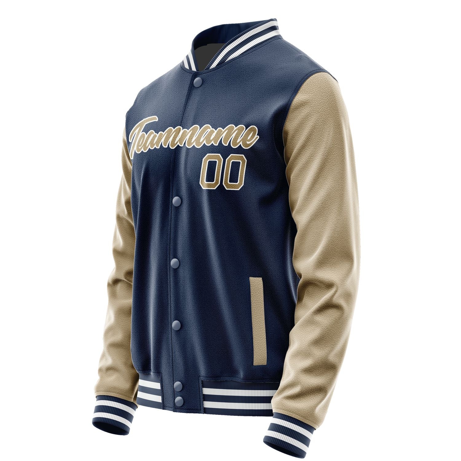 Maßgeschneidertes Marineblau Hellkhaki Jacke Ja1010251018B21825