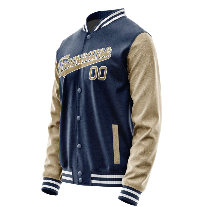 Maßgeschneidertes Marineblau Hellkhaki Jacke JA1010251018B31825