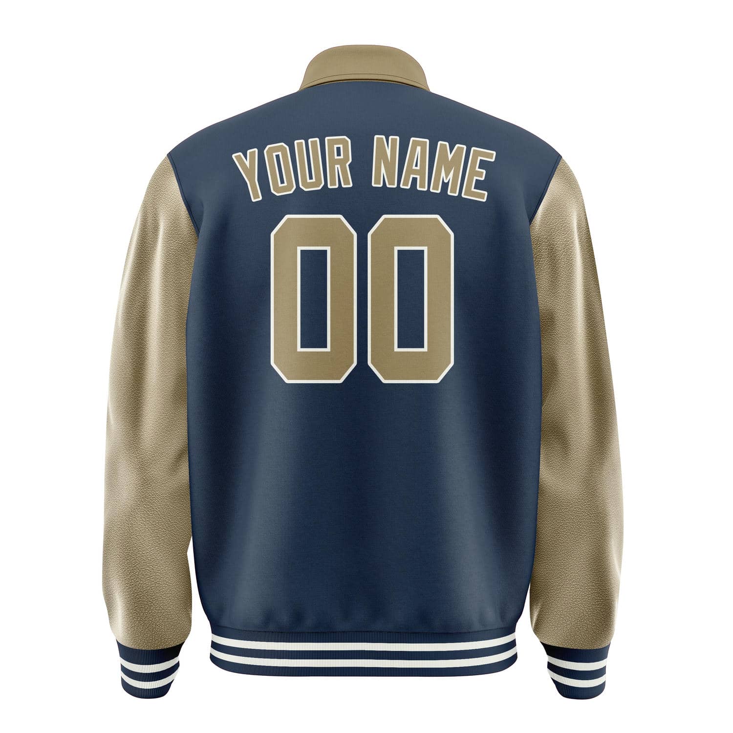 Maßgeschneidertes Marineblau Hellkhaki Jacke
