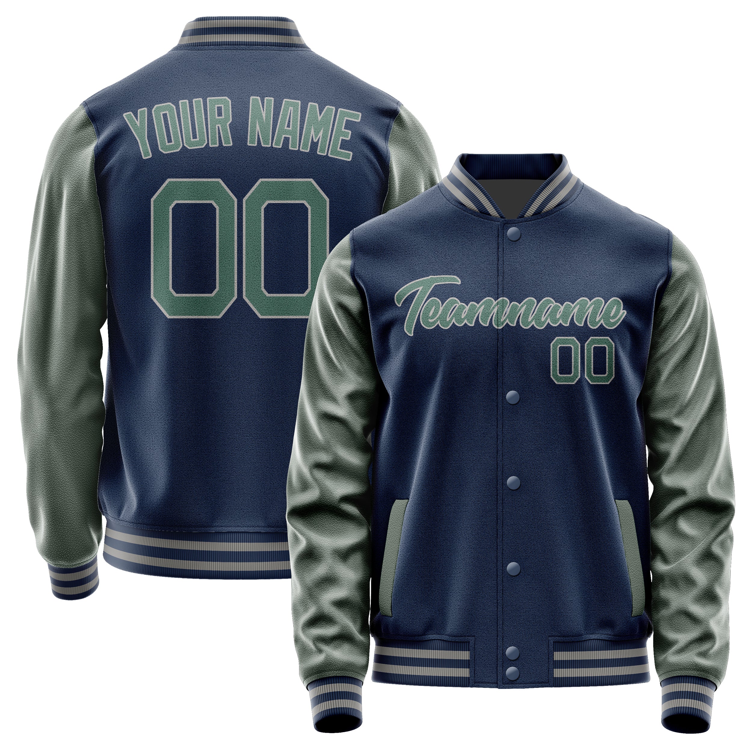 Maßgeschneidertes Marineblau Blaugrün Jacke Ja1010271004B20427