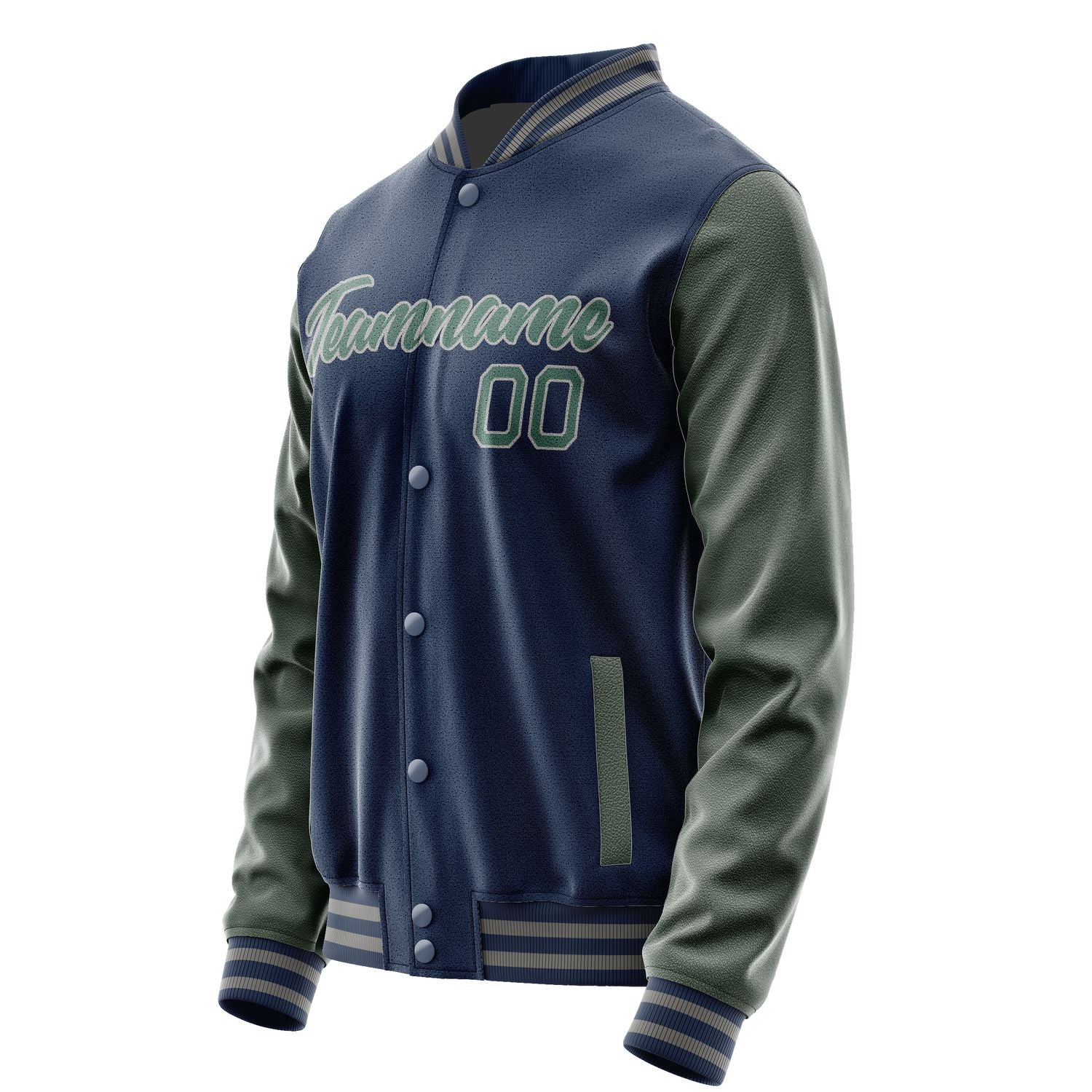 Maßgeschneidertes Marineblau Blaugrün Jacke Ja1010271004B20427