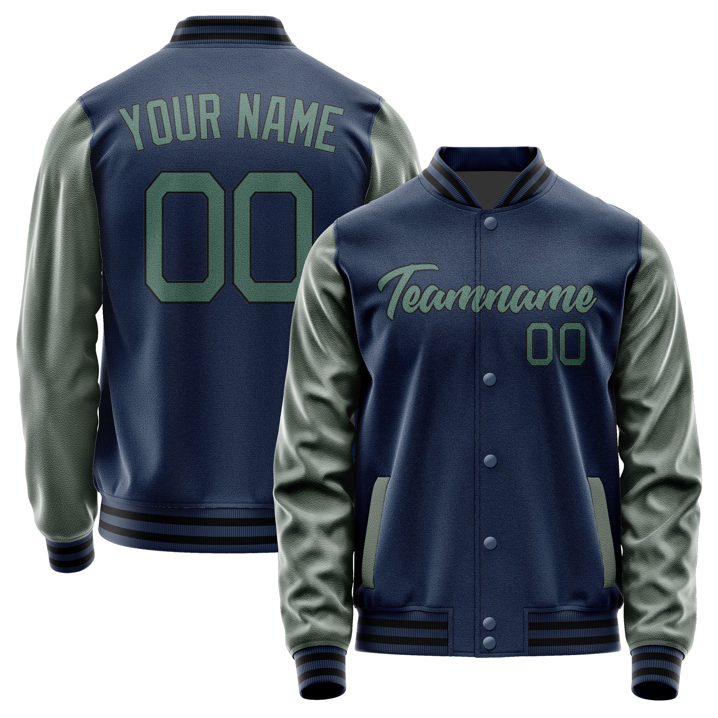 Maßgeschneidertes Marineblau Blaugrün Jacke Ja1010271017B21727