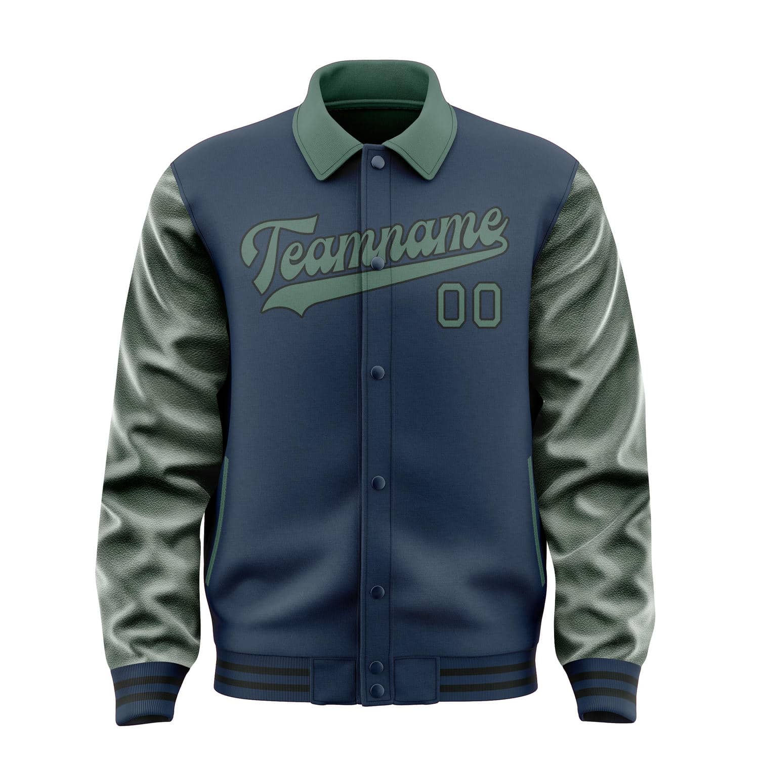 Maßgeschneidertes Marineblau Blaugrün Jacke