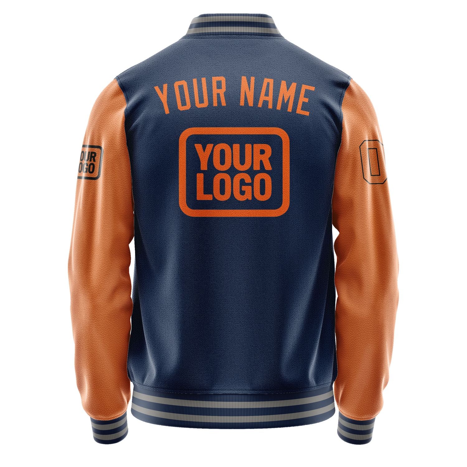 Maßgeschneidertes Marineblau Orange Jacke JA101028100417282817