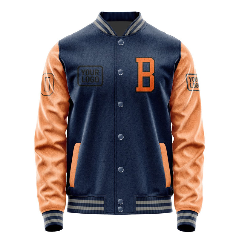 Maßgeschneidertes Marineblau Orange Jacke JA101028100417282817