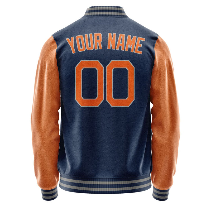 Maßgeschneidertes Marineblau Orange Jacke Ja1010281004B20428