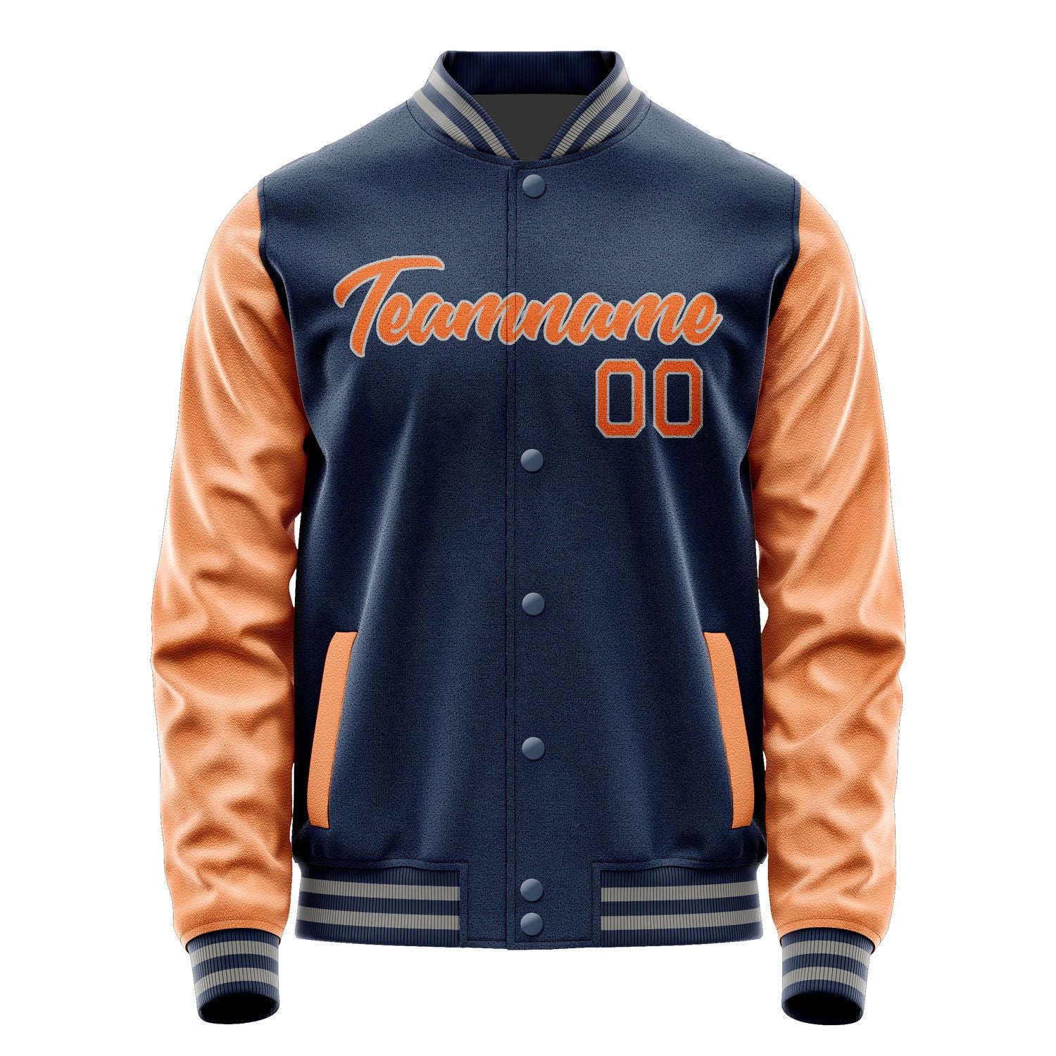 Maßgeschneidertes Marineblau Orange Jacke Ja1010281004B20428