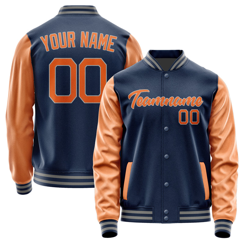 Maßgeschneidertes Marineblau Orange Jacke Ja1010281004B20428