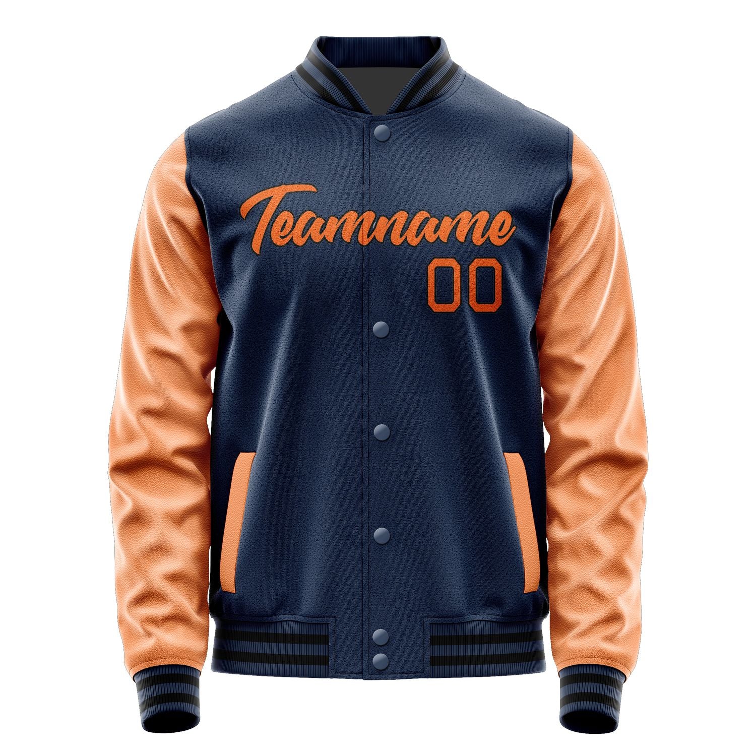 Maßgeschneidertes Marineblau Orange Jacke Ja1010281017B21728