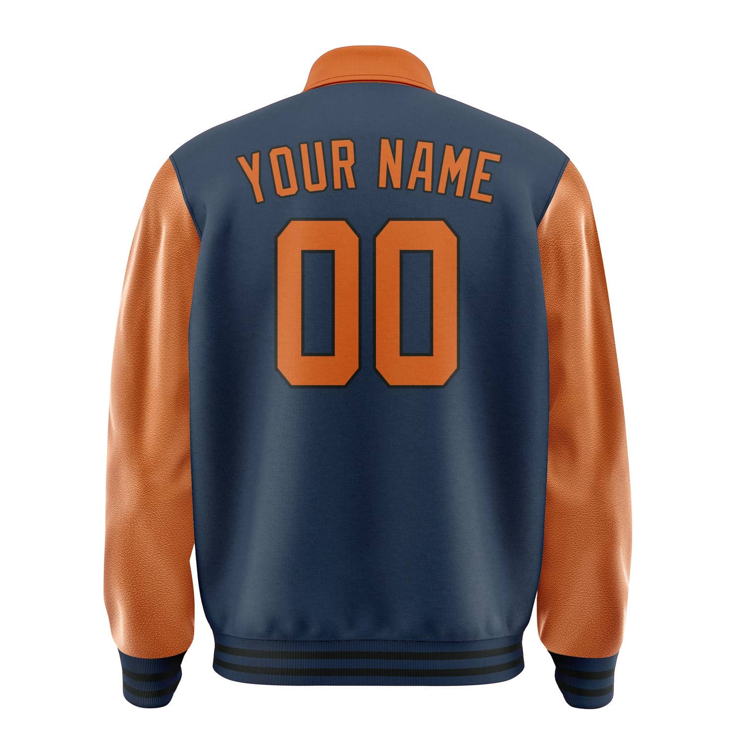Maßgeschneidertes Marineblau Orange Jacke