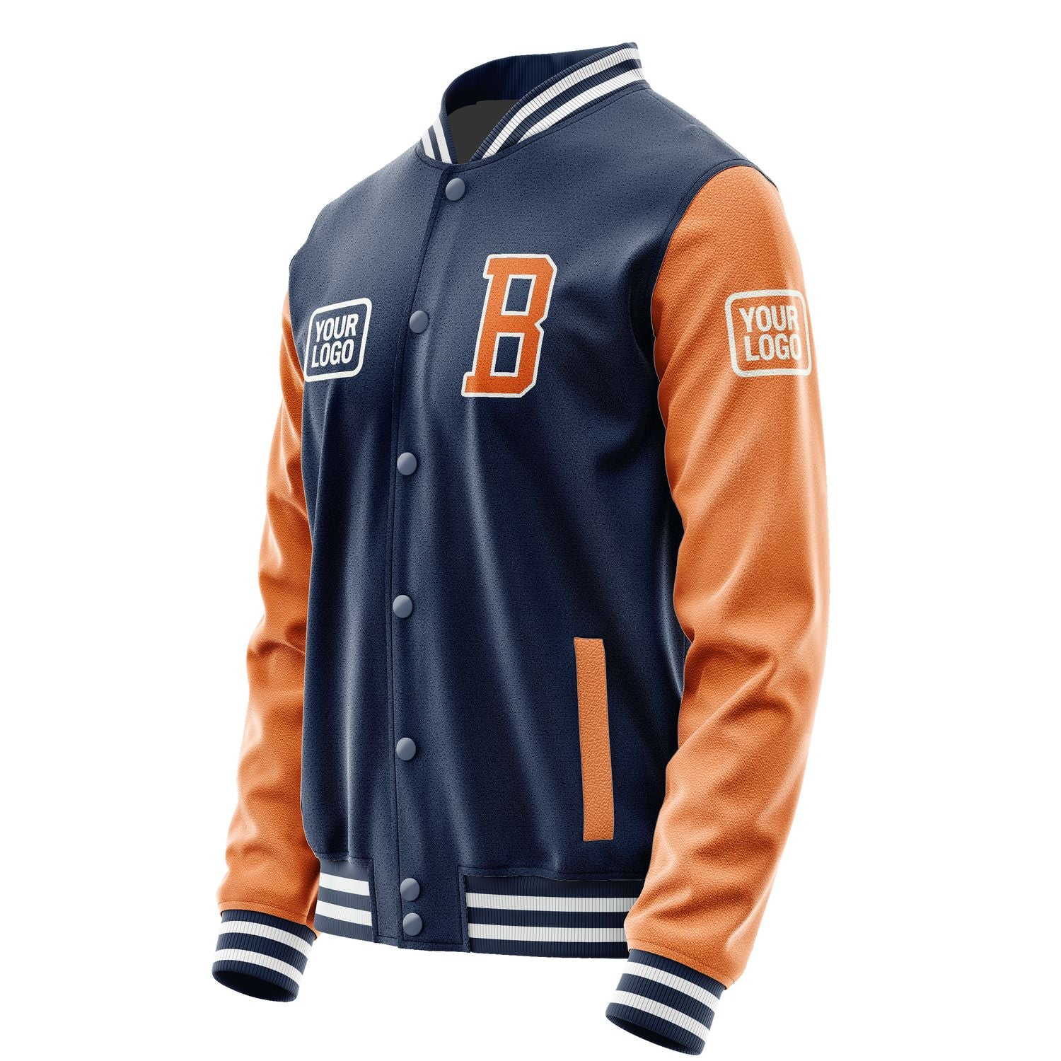 Maßgeschneidertes Marineblau Orange Jacke JA101028101818282818