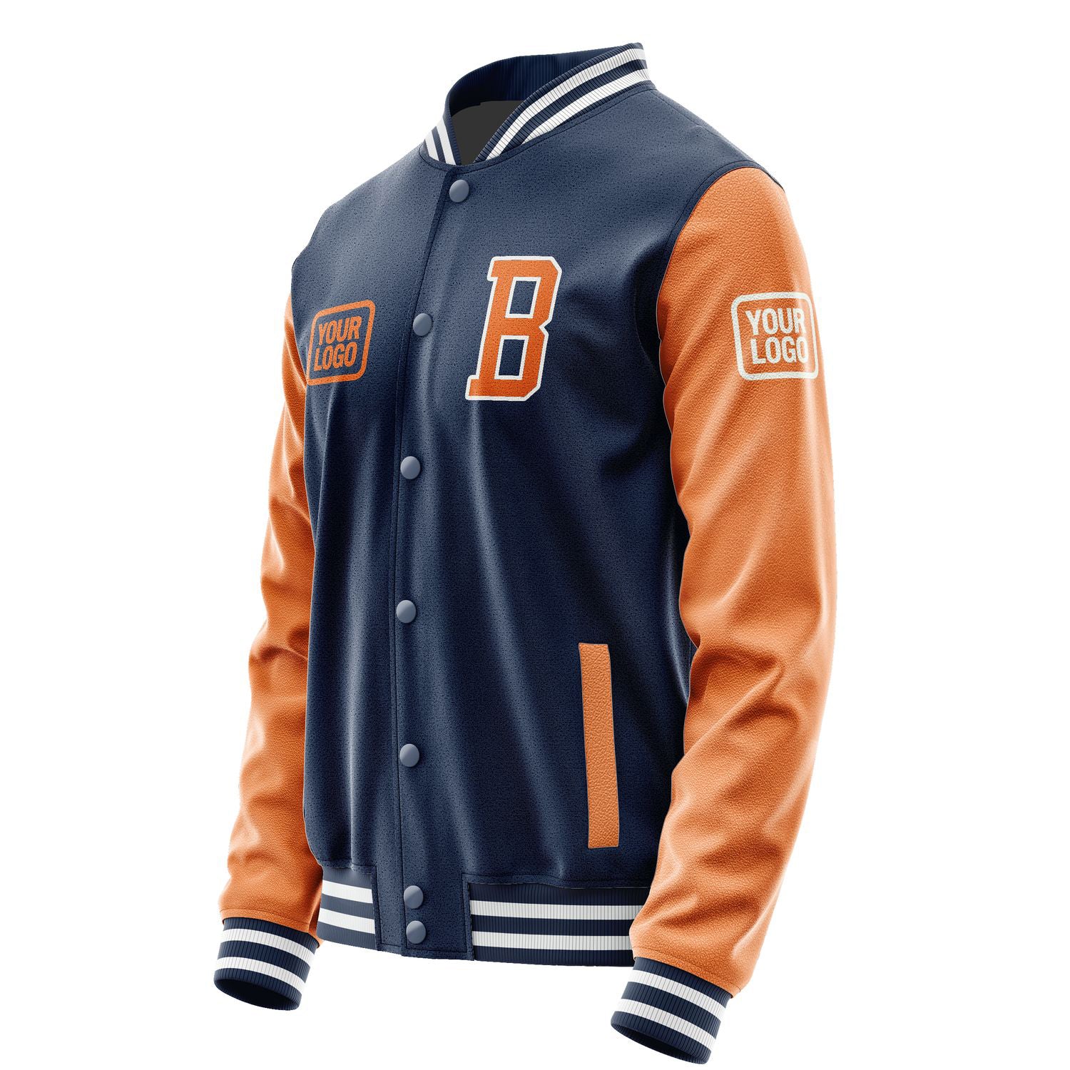 Maßgeschneidertes Marineblau Orange Jacke JA101028101818282818