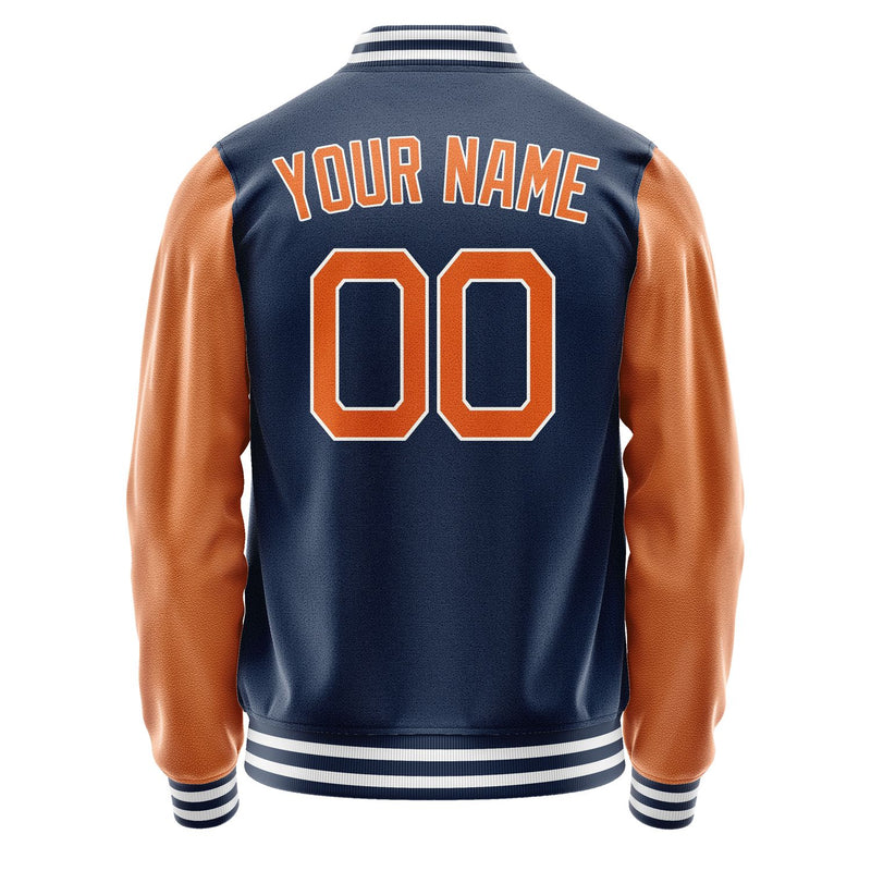 Maßgeschneidertes Marineblau Orange Jacke Ja1010281018B21828
