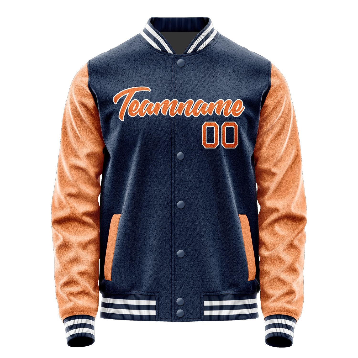 Maßgeschneidertes Marineblau Orange Jacke Ja1010281018B21828