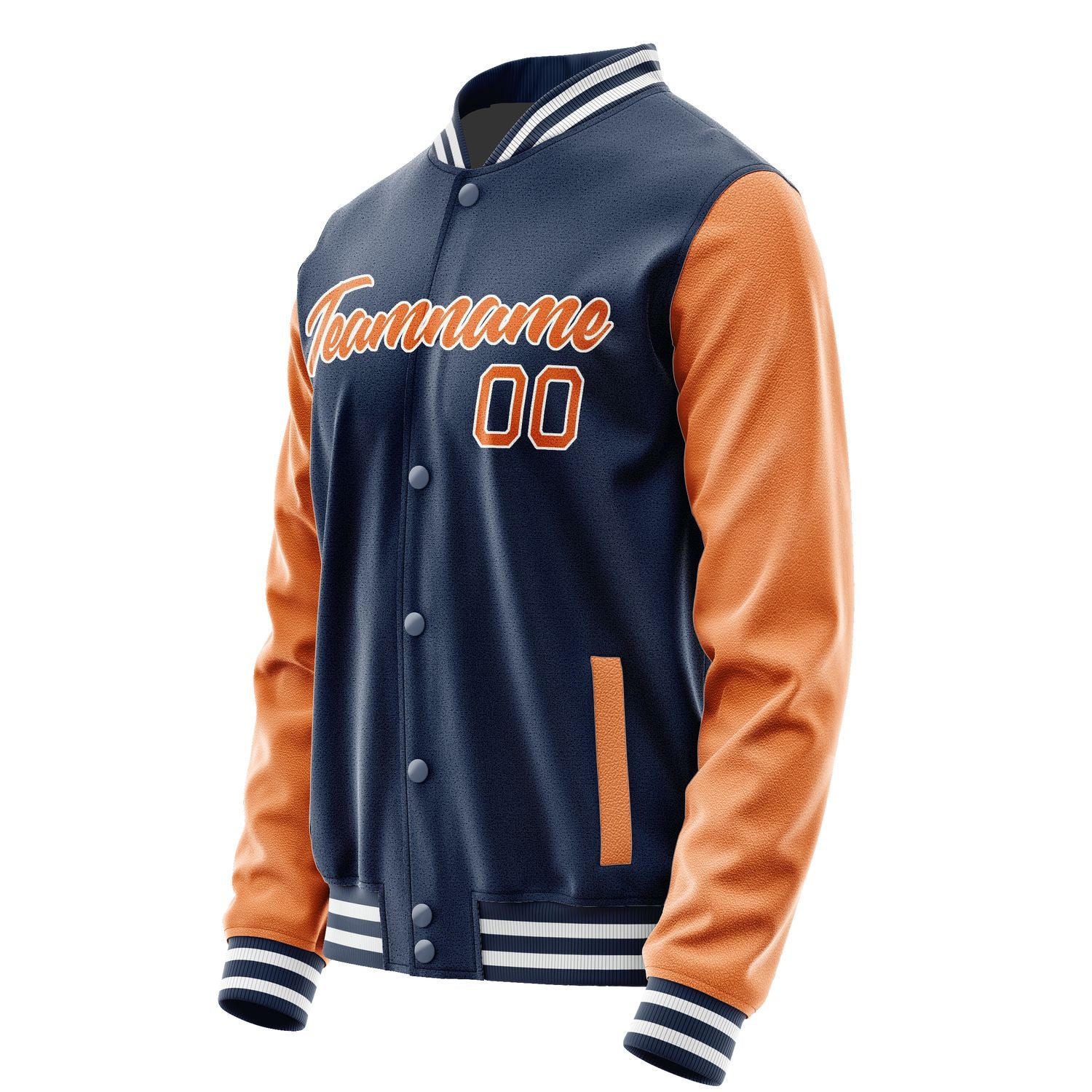 Maßgeschneidertes Marineblau Orange Jacke Ja1010281018B21828