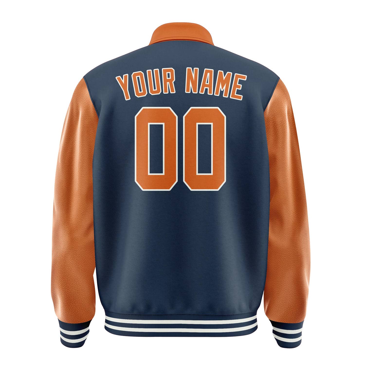 Maßgeschneidertes Marineblau Orange Jacke