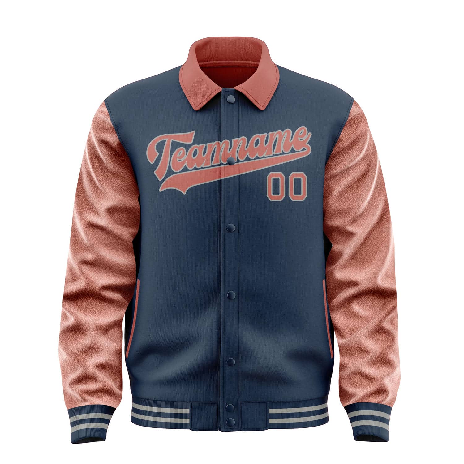 Maßgeschneidertes Marineblau Kupferrose Jacke