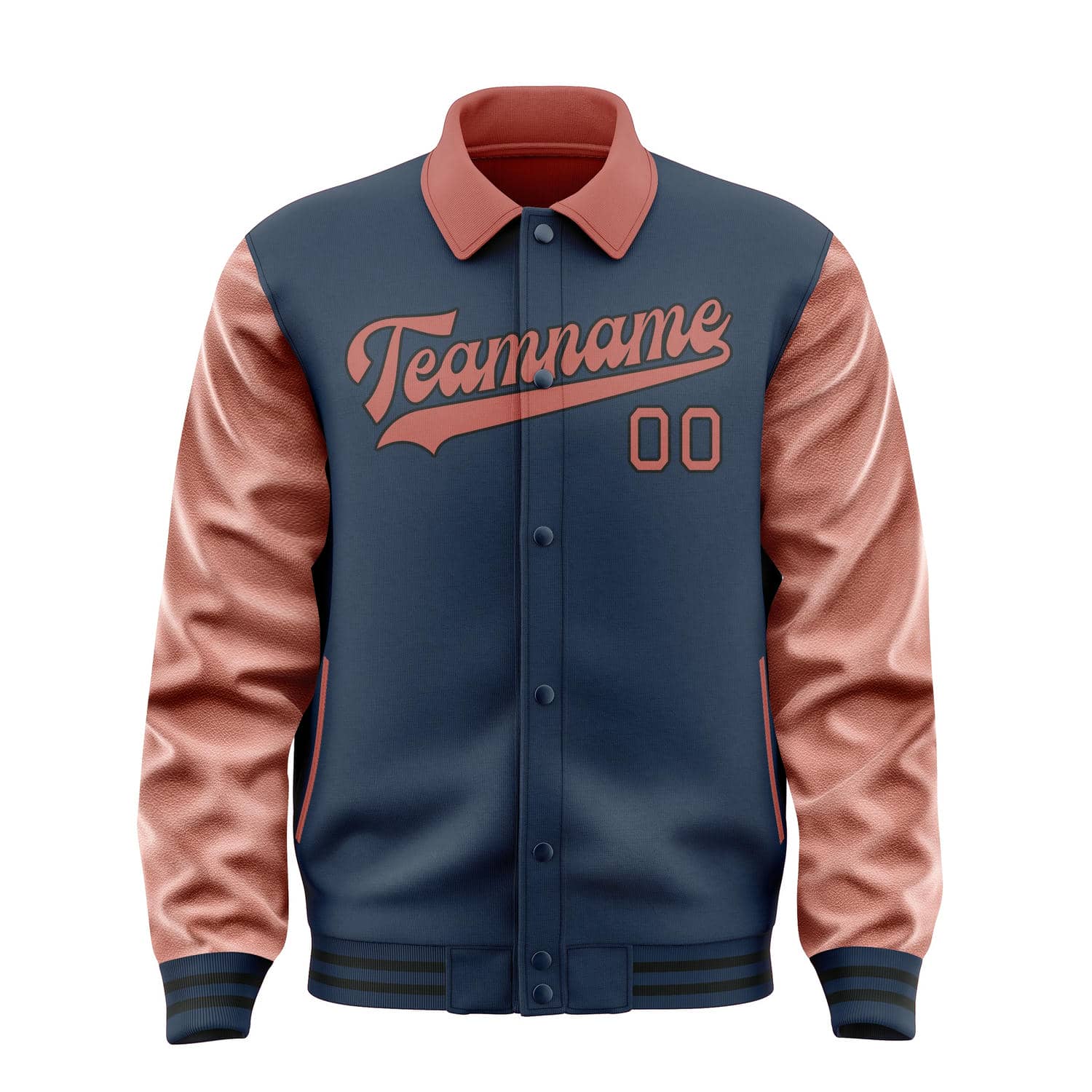 Maßgeschneidertes Marineblau Kupferrose Jacke
