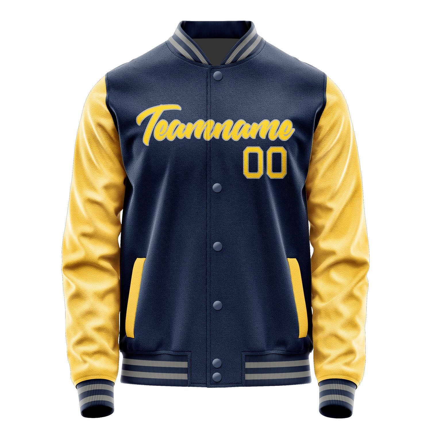 Maßgeschneidertes Marineblau Gold Jacke Ja1010301004B20430