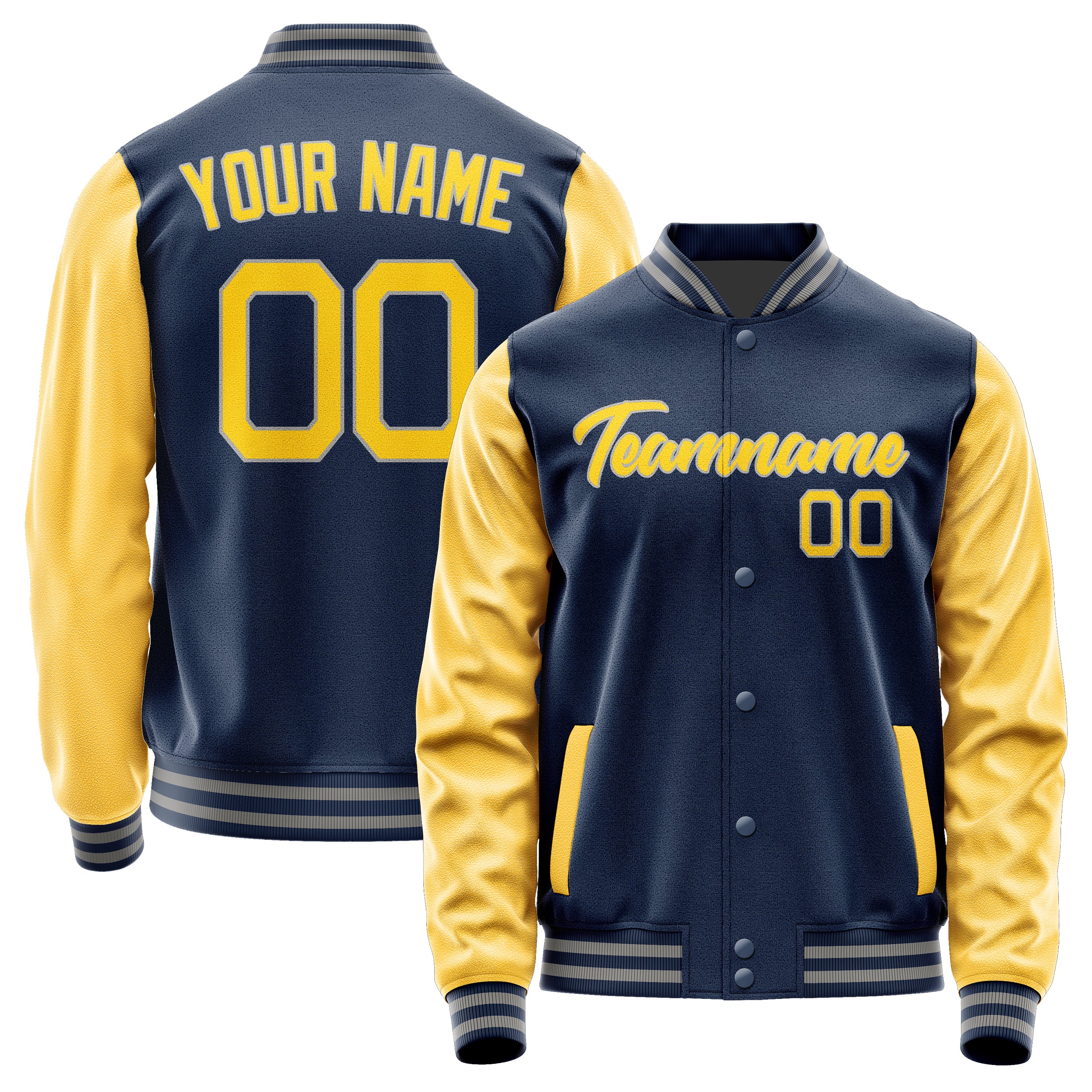 Maßgeschneidertes Marineblau Gold Jacke Ja1010301004B20430
