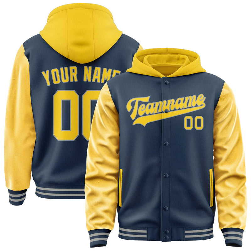 Maßgeschneidertes Marineblau Gold Jacke JA101030100417303017