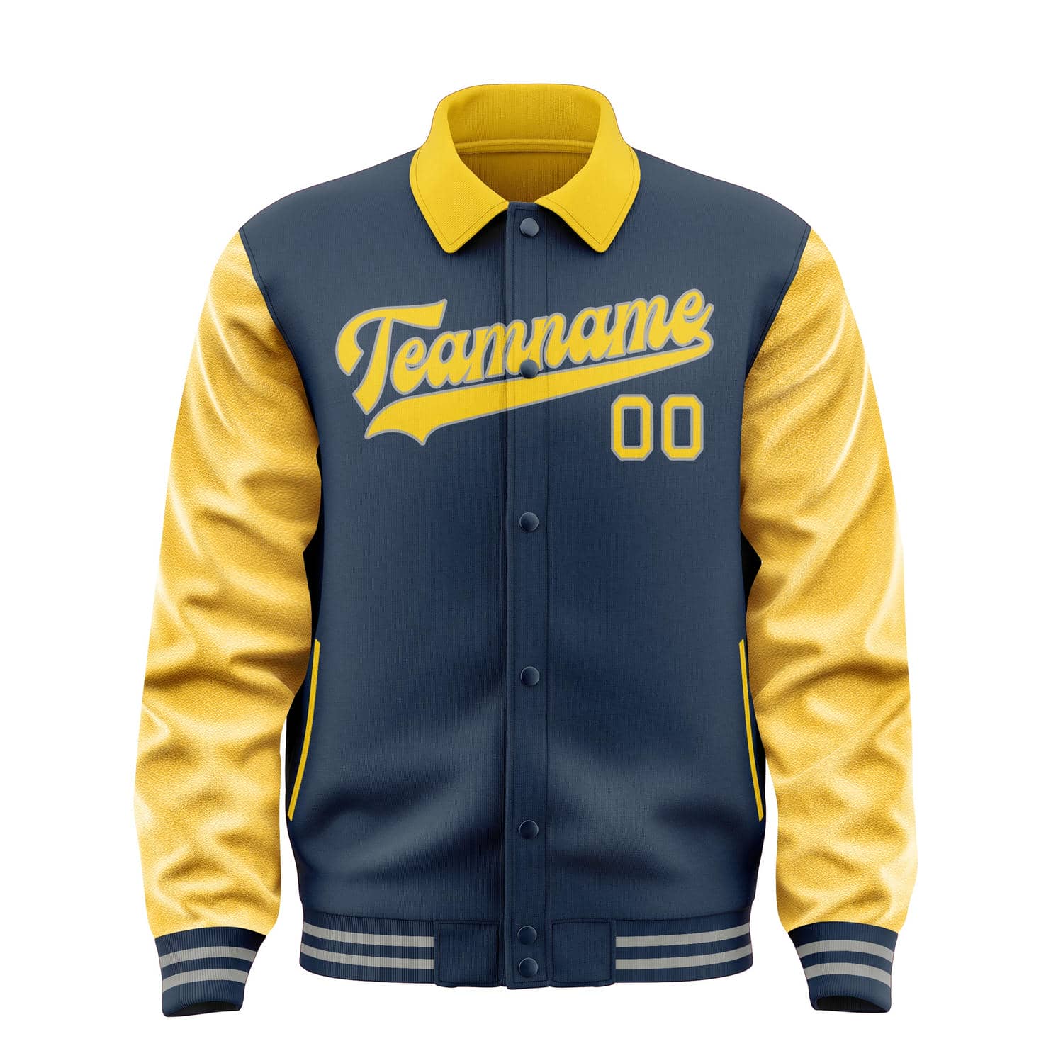 Maßgeschneidertes Marineblau Gold Jacke