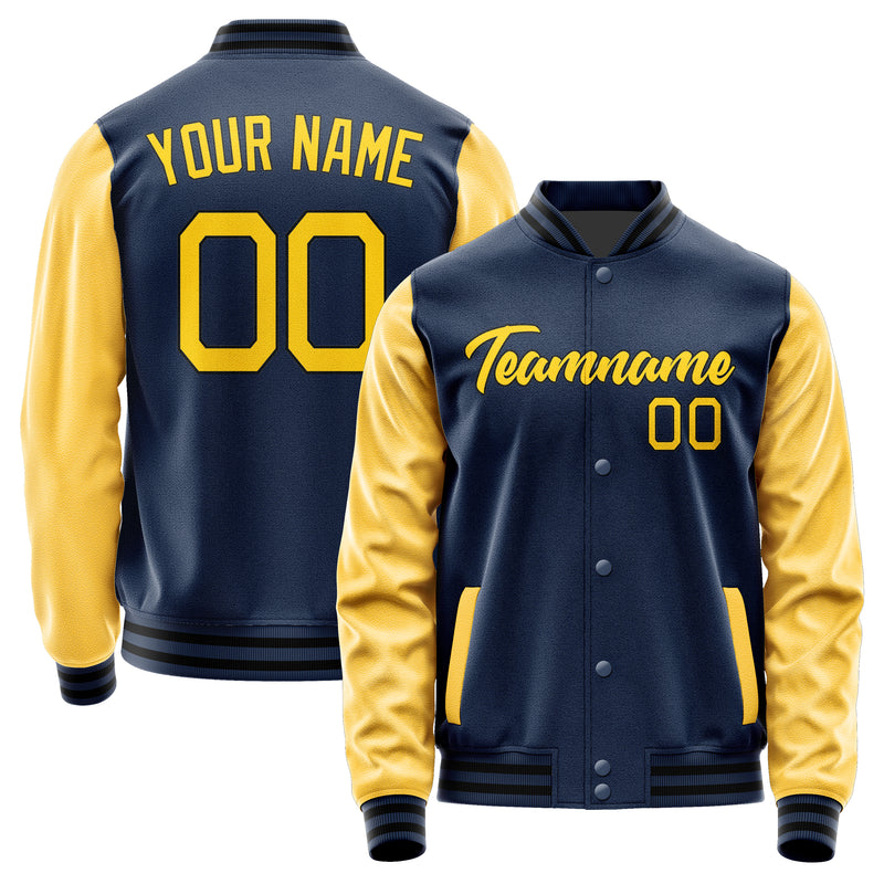 Maßgeschneidertes Marineblau Gold Jacke Ja1010301017B21730