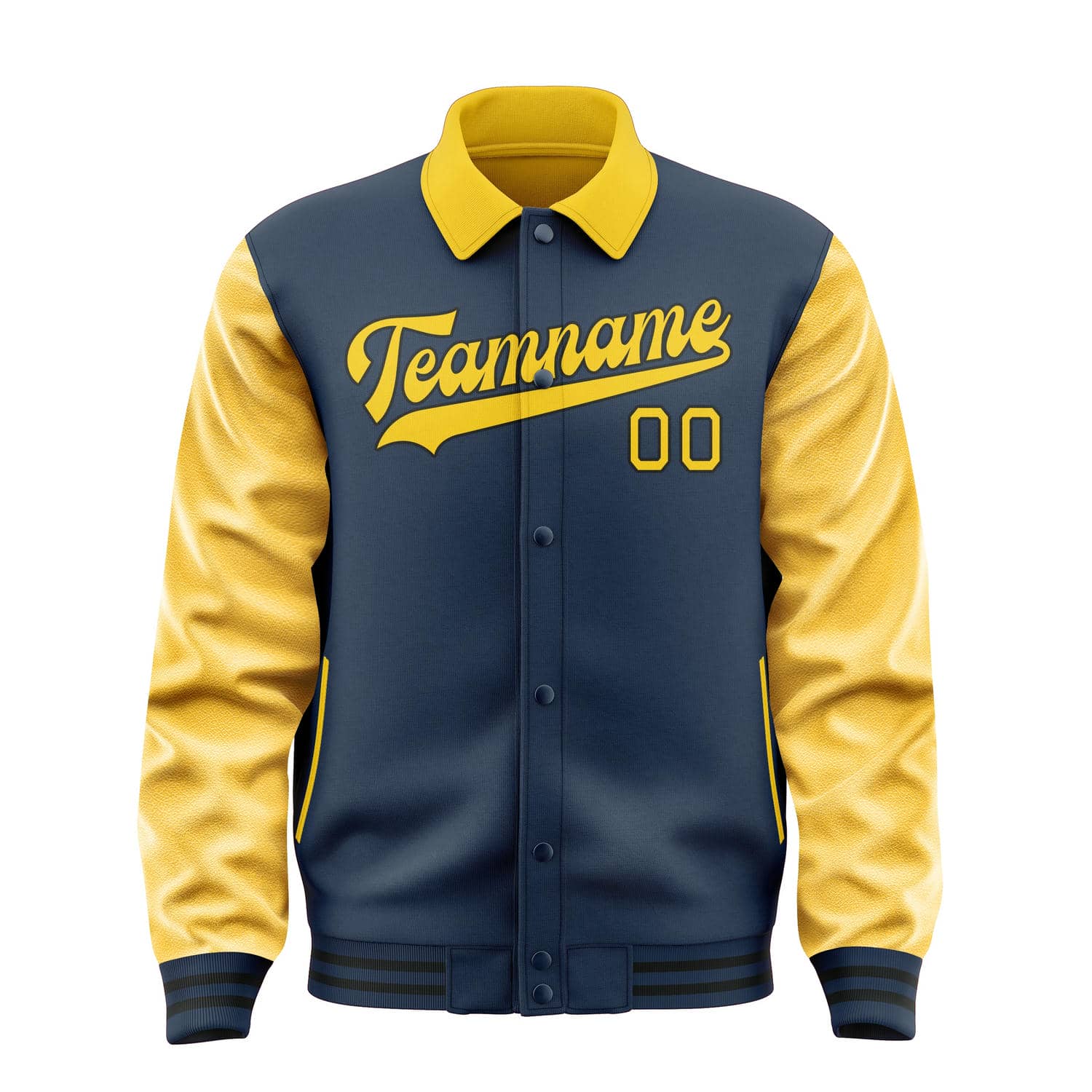 Maßgeschneidertes Marineblau Gold Jacke