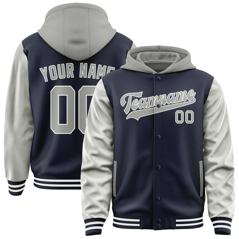Maßgeschneidertes Stahlblau Grau Jacke JA111104111818040418