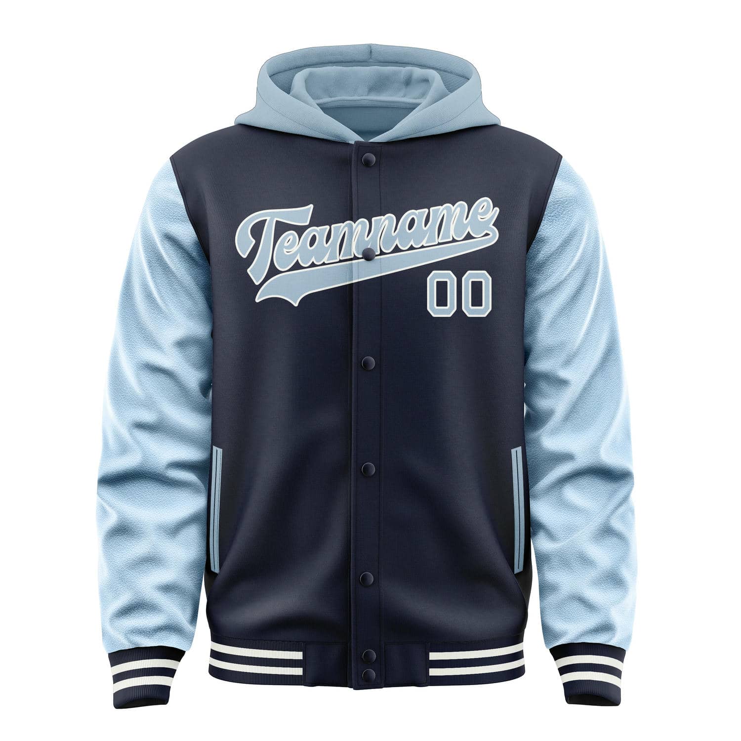 Maßgeschneidertes Marineblau Hellblau Jacke