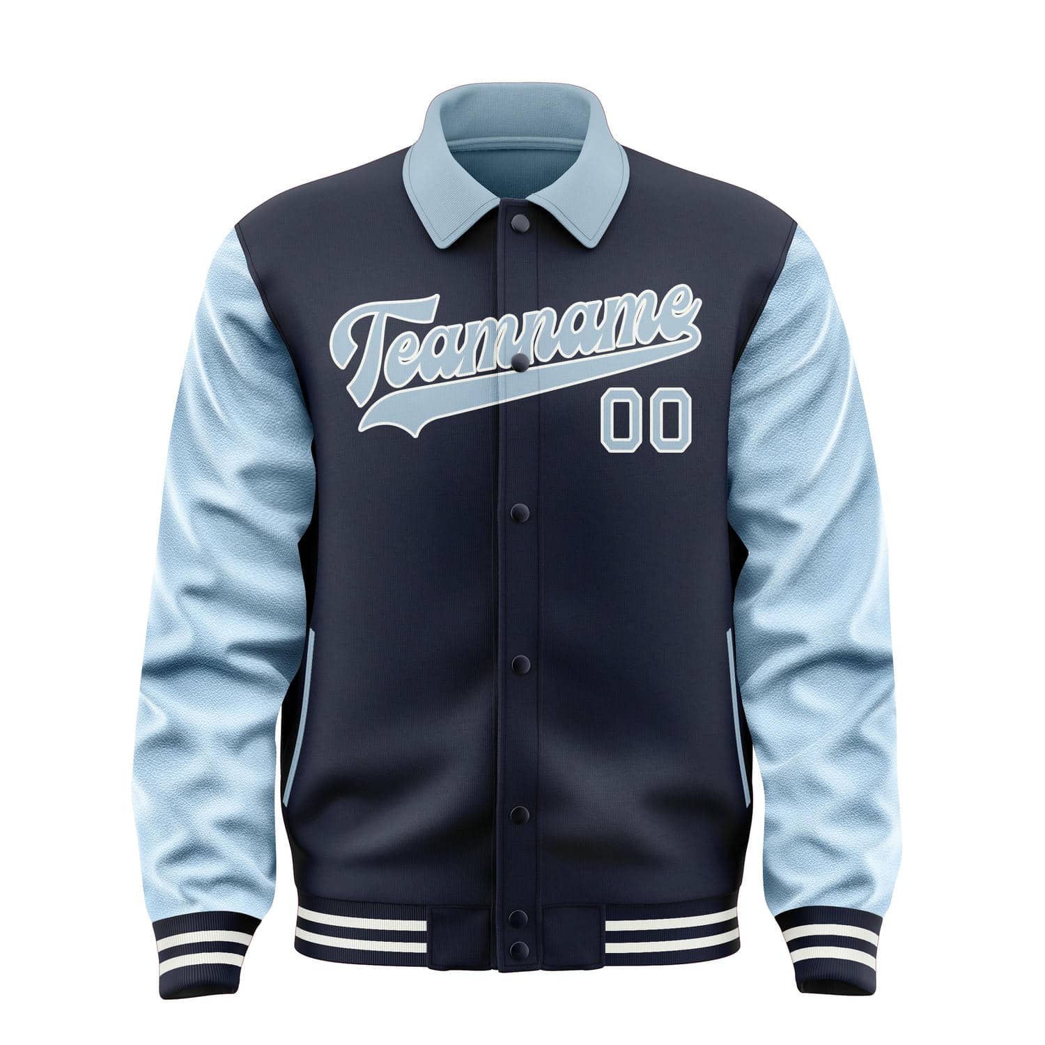 Maßgeschneidertes Marineblau Hellblau Jacke