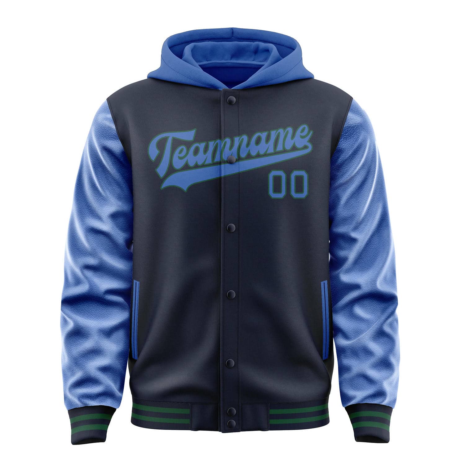 Maßgeschneidertes Stahlblau Himmelblau Jacke