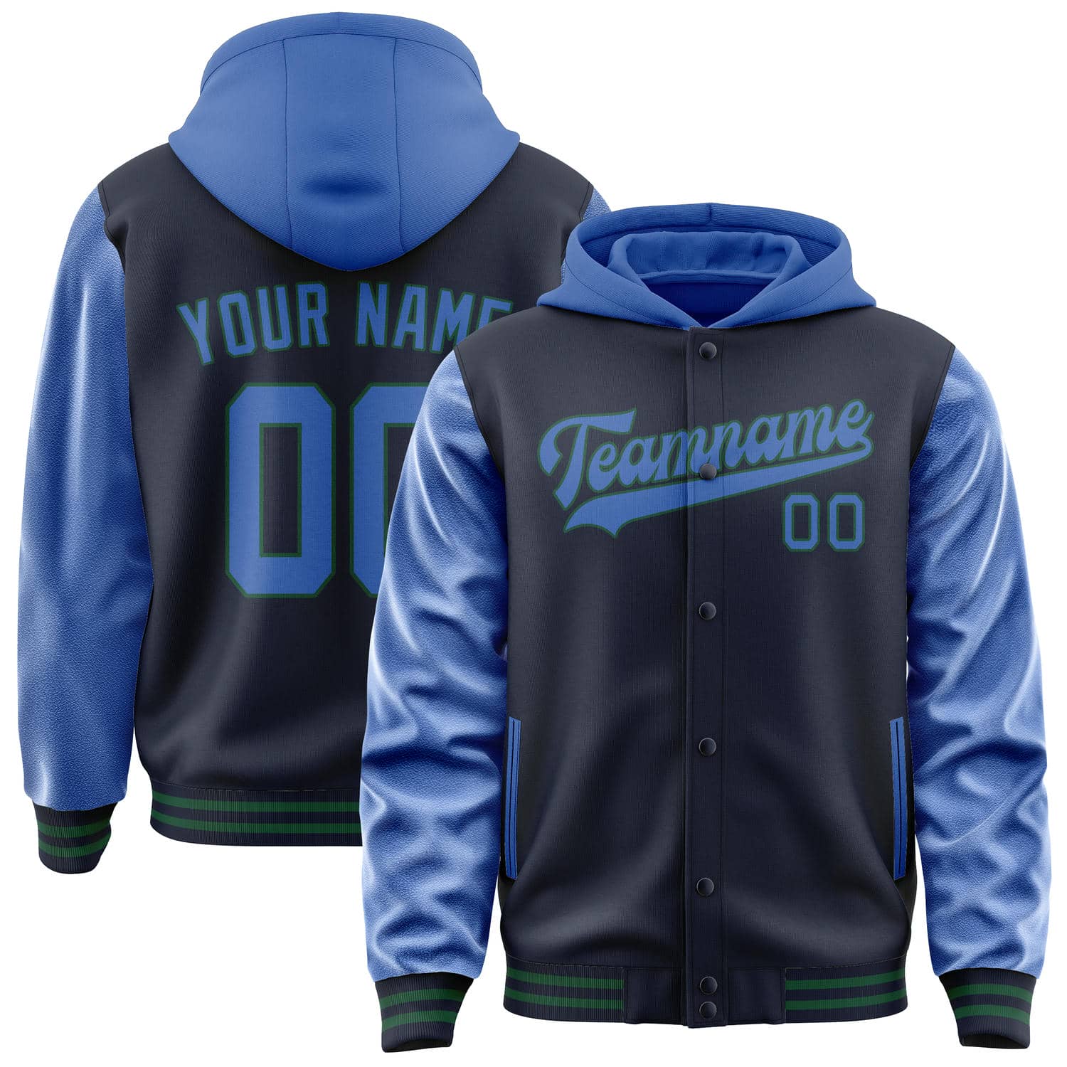 Maßgeschneidertes Stahlblau Himmelblau Jacke JA111109110517090917