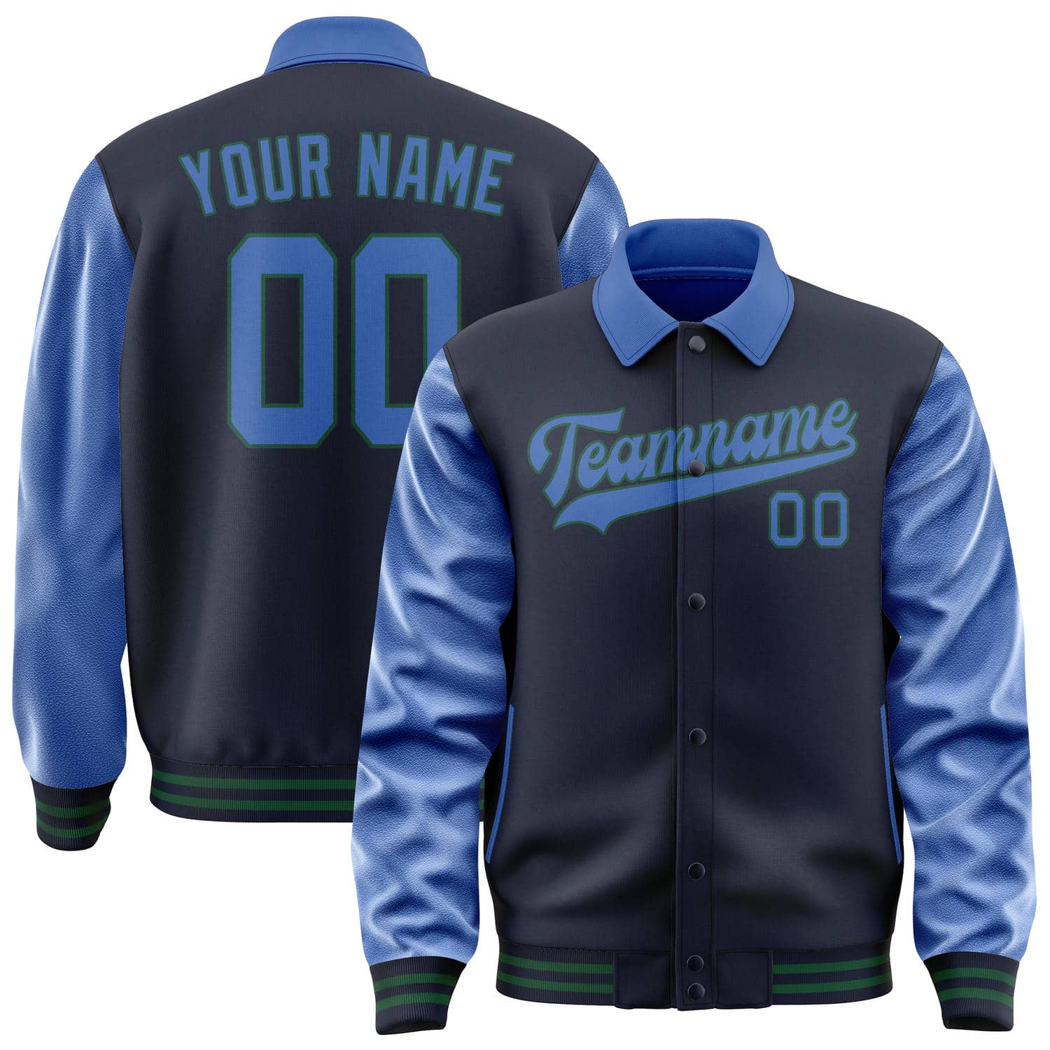 Maßgeschneidertes Stahlblau Himmelblau Jacke JA111109110517090917