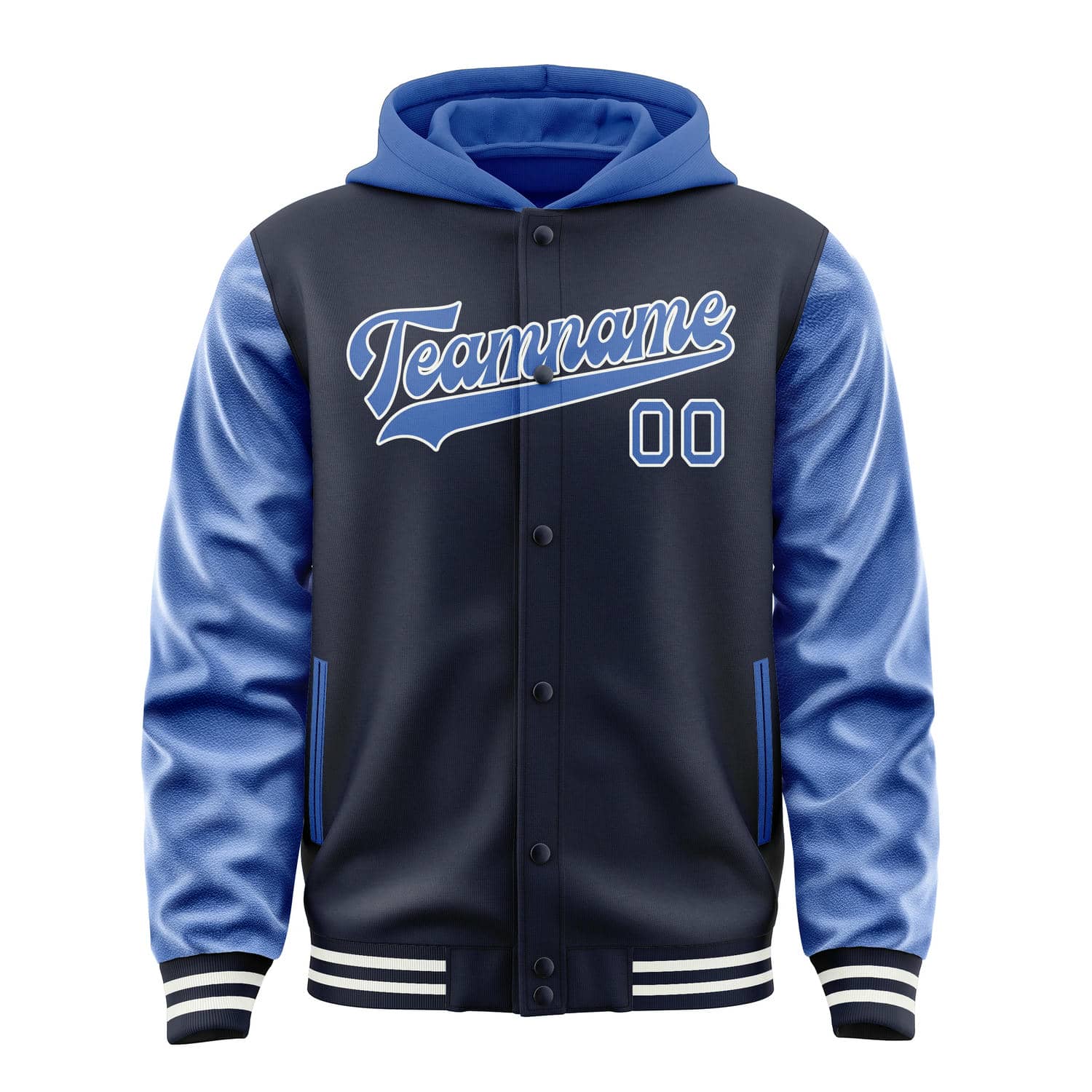 Maßgeschneidertes Stahlblau Himmelblau Jacke