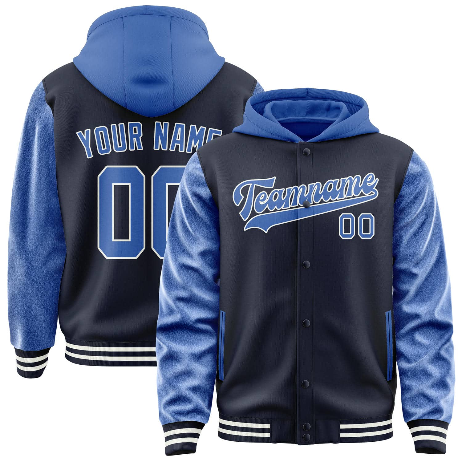 Maßgeschneidertes Stahlblau Himmelblau Jacke JA111109111818090918