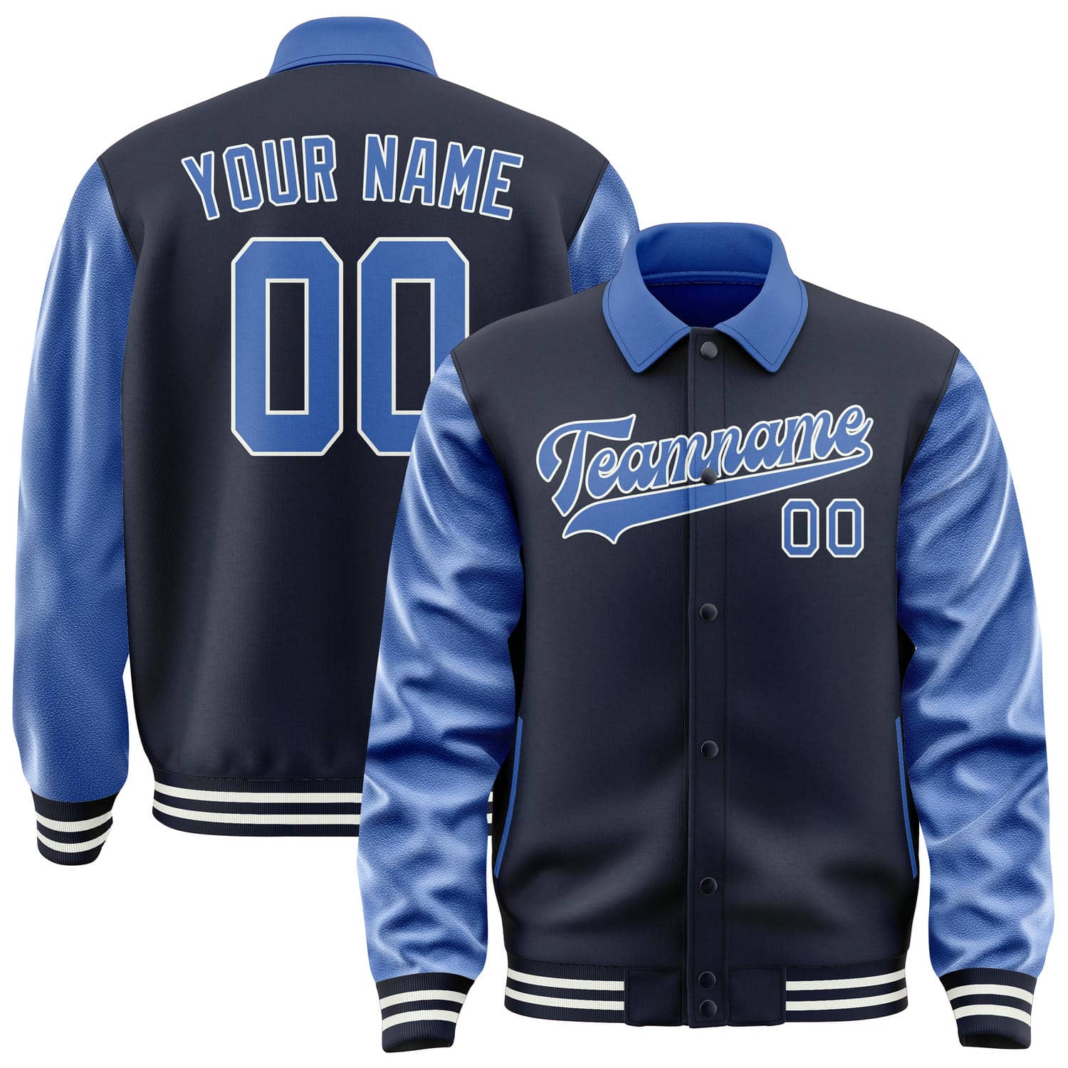 Maßgeschneidertes Stahlblau Himmelblau Jacke JA111109111818090918